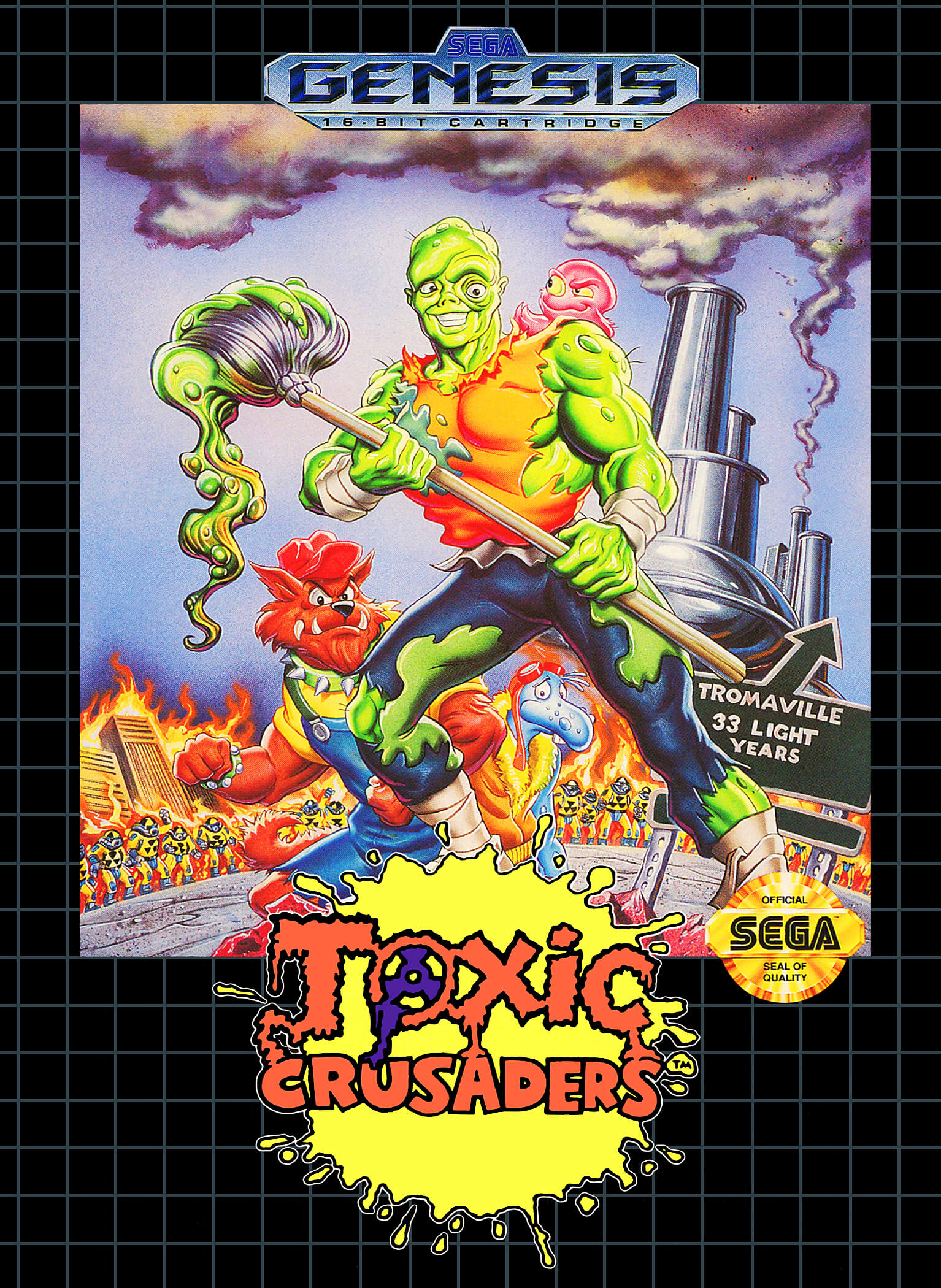 Игры токсик и генсуха текст. Toxic Crusaders картридж Sega. Токсик Крусадерс сега. Игра сега Toxic Crusader. Токсичный мститель игра.