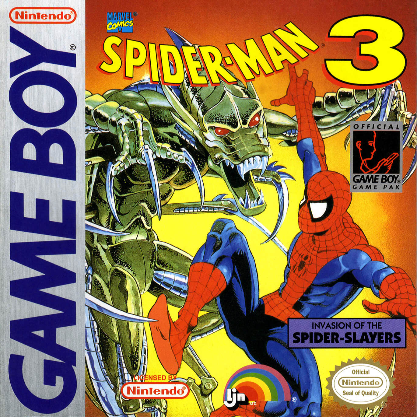 The Amazing SpiderMan 3 Invasion of the SpiderSlayers GameBoy (GB