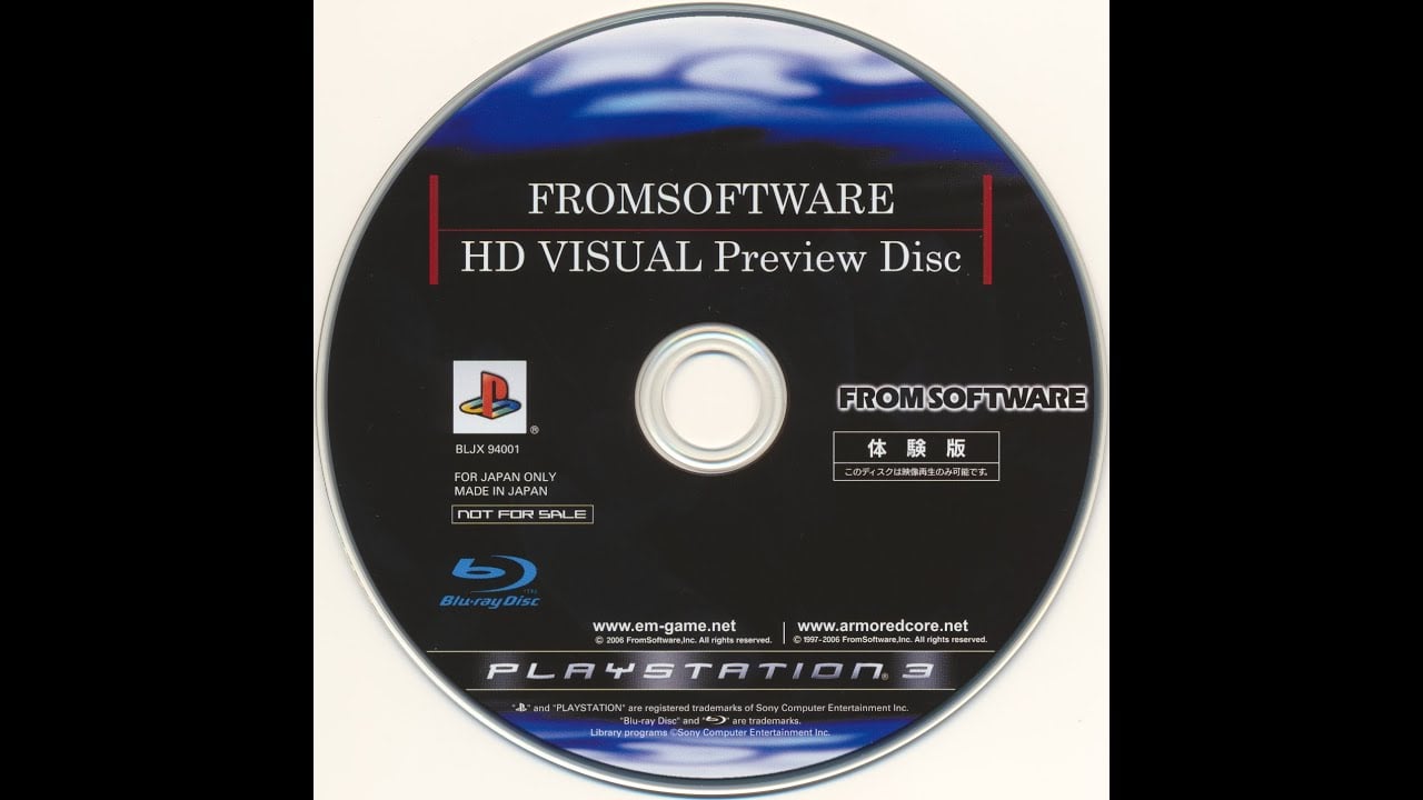 FromSoftware HD Visual Preview Disc